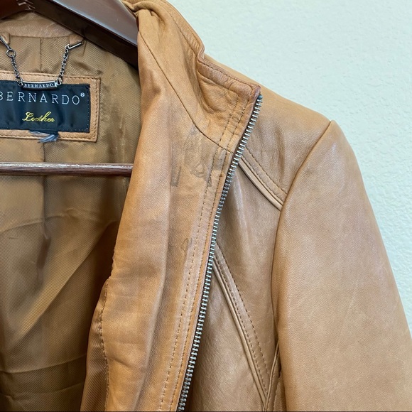 Bernardo 100% Genuine Leather Jacket Brown Size M - Picture 5 of 10